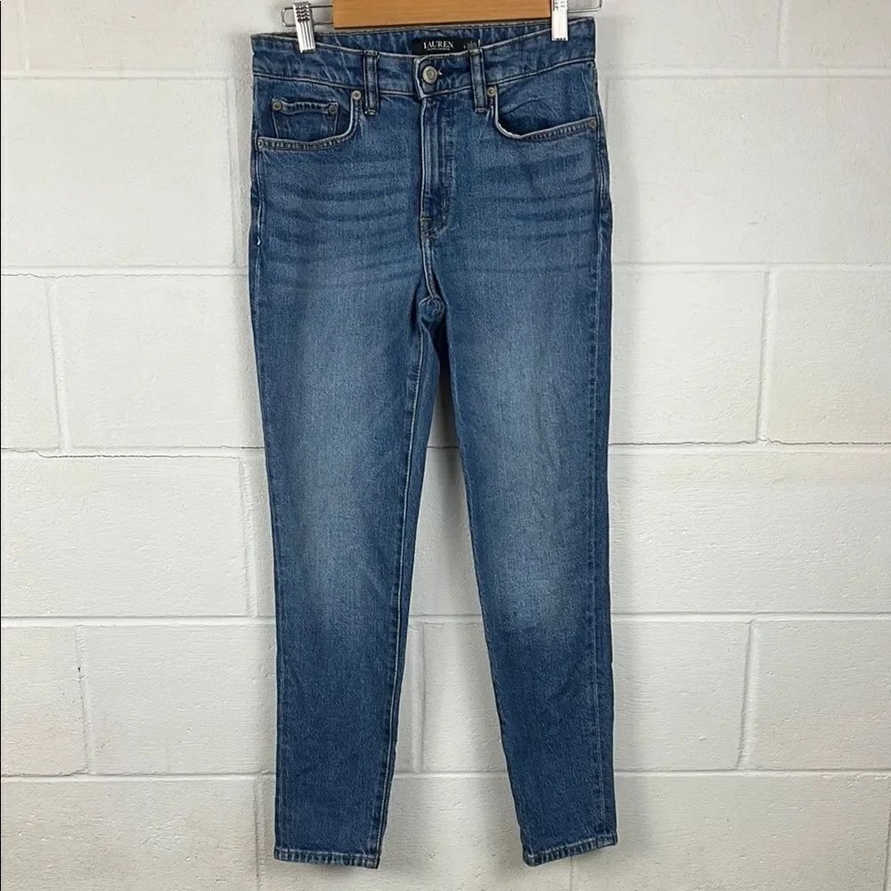 Lauren Ralph Lauren black label women’s skinny denim jean medium wash size 2